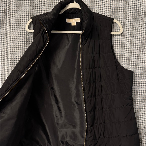 Michael Kors Black Quilted Vest with Gold Accents - Picture 6 of 9
